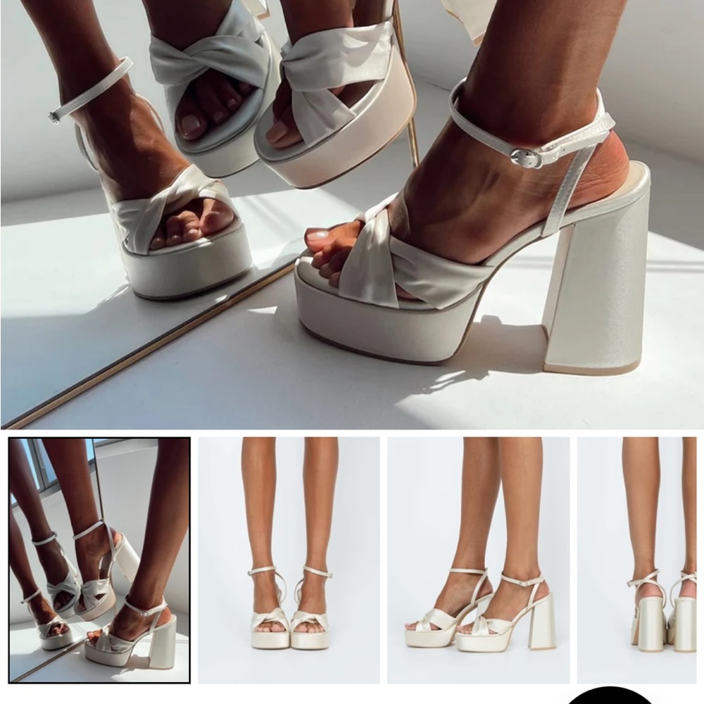 Princess Polly Satin Platform Heels